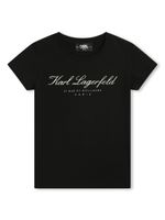 Karl Lagerfeld Kids t-shirt Hotel Karl en coton - Noir - thumbnail