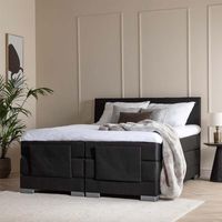 Elektrisch Verstelbare 1-Persoons Boxspring Julia - Zwart 90 x 210 - Zwart 90x210 cm - Pocketvering - Inclusief Topper - Dekbed-Discounter.nl Elektrisch Verstelbare 1-Persoons Boxspring Julia - Zwart 90 x 210 - Zwart 90x210 cm - Pocketvering - Inclusief Topper - Dekbed-Discounter.nl