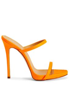 Giuseppe Zanotti mules en cuir Darsey à double brides 120 mm - Orange