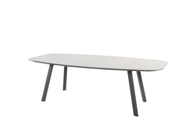 Manolo eettafel antraciet met geprint keramiek tafelblad 240 x 103 cm Taste - Taste