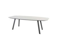 Manolo eettafel antraciet met geprint keramiek tafelblad 240 x 103 cm Taste - Taste