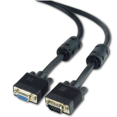 Gembird VGA/VGA M/F 10m VGA kabel VGA (D-Sub) Zwart Gembird VGA/VGA M/F 10m VGA kabel VGA (D-Sub) Zwart