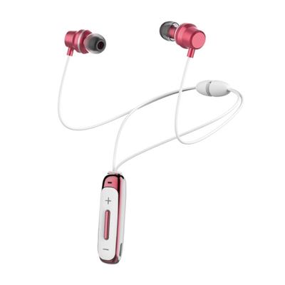 BT315 sport Bluetooth headset draadloze stereo oortelefoon Bluetooth 4 1 oortje met mic sport Bass magnetische ketting oortje (roze)