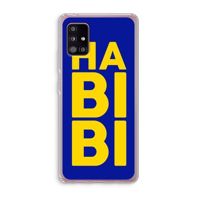 Habibi Blue: Samsung Galaxy A51 5G Transparant Hoesje