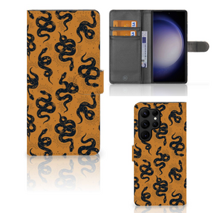 Telefoonhoesje met Pasjes voor Samsung Galaxy S23 Ultra Snakes