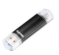 Hama FlashPen Laeta Twin USB-stick smartphone/tablet Zwart 64 GB USB 3.2 Gen 1 (USB 3.0), Micro-USB 2.0