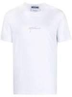 Moschino t-shirt à logo strassé - Blanc