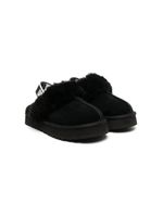 UGG Kids chaussons Funkette en peau de mouton - Noir