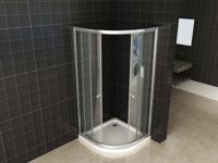 Wiesbaden Eco 1/4 ronde douchecabine 5mm 900x900x1900 helder glas Wiesbaden Eco 1/4 ronde douchecabine 5mm 900x900x1900 helder glas