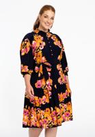 Yoek Jurk met gesmokte details GARLAND | Blauw | Maat 42/44