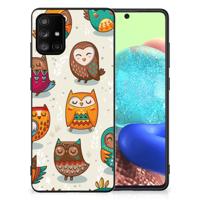 Samsung Galaxy A71 Dierenprint Telefoonhoesje Vrolijke Uilen