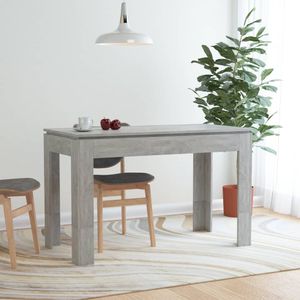 Eettafel 120x60x76 cm spaanplaat betongrijs