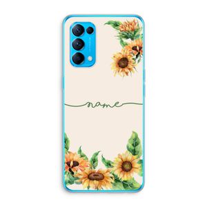 Zonnebloemen: Oppo Find X3 Lite Transparant Hoesje