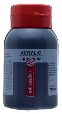 Talens Art Creation acrylverf flacon van 750 ml, ivoorzwart