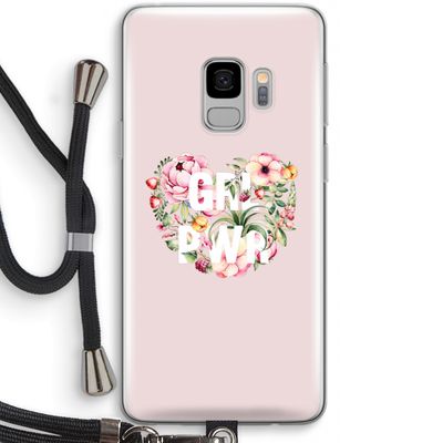 GRL PWR Flower: Samsung Galaxy S9 Transparant Hoesje met koord