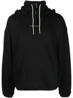 Emporio Armani hoodie en coton à logo imprimé - Noir