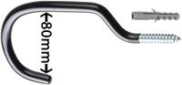 POINT Ceiling hook xl black/silver