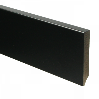 MDF Moderne plint 90x15 voorgelakt RAL9005 - lengte 240cm