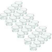 Trend Candles theelichthouder - 30x - glas - transparant - 4x3 cm - waxinelicht