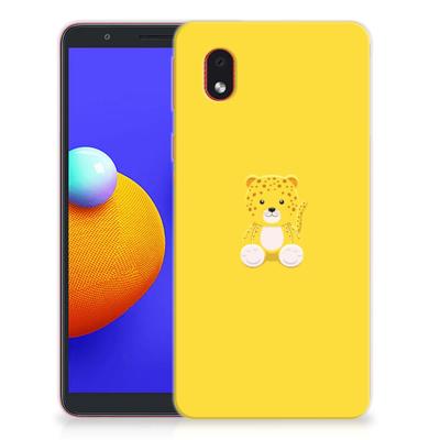 Samsung Galaxy A01 Core Telefoonhoesje met Naam Baby Leopard Samsung Galaxy A01 Core Telefoonhoesje met Naam Baby Leopard