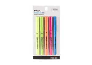 Cricut Explore/Maker Infusible Ink Medium Point 5-Pack Brights Stiftset Neon-pink, Neonblauw, Neon-oranje, Neon-geel, Neon-groen