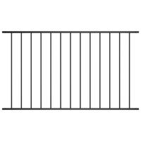 VidaXL Hekpaneel 1,63x1 m gepoedercoat staal zwart VidaXL Hekpaneel 1,63x1 m gepoedercoat staal zwart