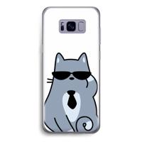 Cool cat: Samsung Galaxy S8 Transparant Hoesje - thumbnail
