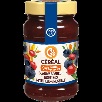 Cereal Minder Suikers Confituur Blauwe BosbesRode Bes 270 g bij Jumbo