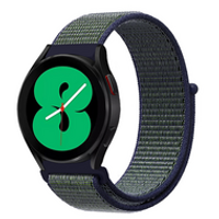 Garmin Vivoactive 4 / 4L - Sport Loop nylon bandje - Blauw met groene band