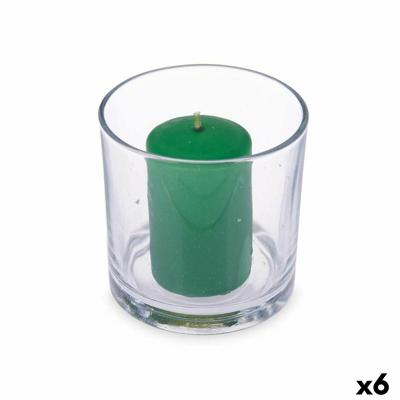 Geurkaars 10 x 10 x 10 cm (6 Stuks) Glas Bamboe