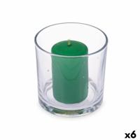 Geurkaars 10 x 10 x 10 cm (6 Stuks) Glas Bamboe