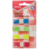 OFFICE products index, 12 x 43 mm, geassorteerde kleuren, blister van 4 x 35 tabs