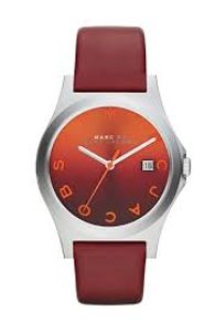 Horlogeband Marc by Marc Jacobs MBM1319 Onderliggend Leder Rood 18mm