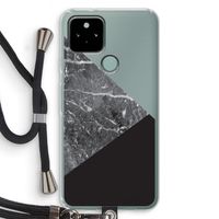 Combinatie marmer: Pixel 5 Transparant Hoesje met koord