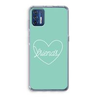 Friends heart pastel: Motorola Moto G9 Plus Transparant Hoesje Friends heart pastel: Motorola Moto G9 Plus Transparant Hoesje