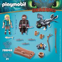 PLAYMOBIL Dragons 70040 Hikkie en Astrid Speelset - thumbnail