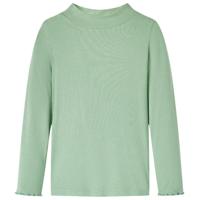 VidaXL Kindershirt met lange mouwen lage col 140 donkermintkleurig