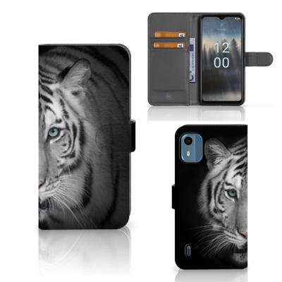 Nokia C12 | Telefoonhoesje | Met pasjeshouder | Tijger