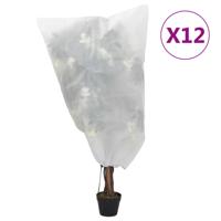 VidaXL Plantenhoezen met trekkoord 12 st 70 g/m² 0,8x1 m