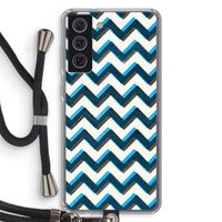 Onderbroken lijn: Samsung Galaxy S21 FE Transparant Hoesje met koord