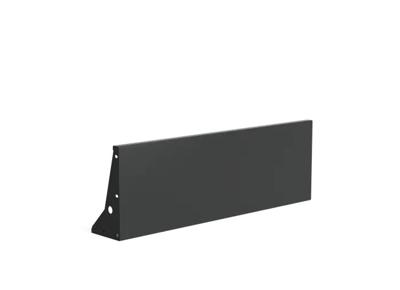 Keerwand aluminium recht 150x50cm.
