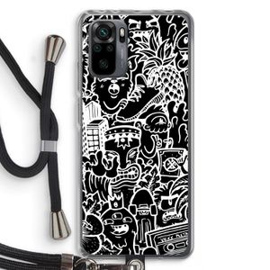Vexx Black Mixtape: Xiaomi Redmi Note 10 Pro Transparant Hoesje met koord
