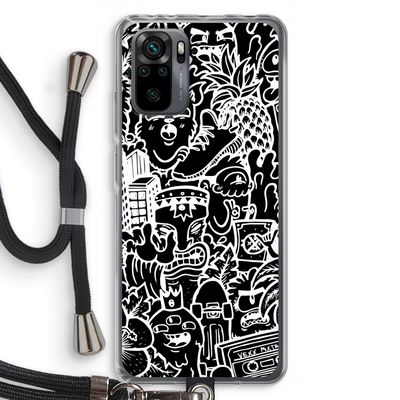 Vexx Black Mixtape: Xiaomi Redmi Note 10 Pro Transparant Hoesje met koord