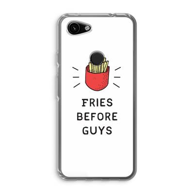 Fries before guys: Google Pixel 3a Transparant Hoesje