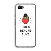 Fries before guys: Google Pixel 3a Transparant Hoesje