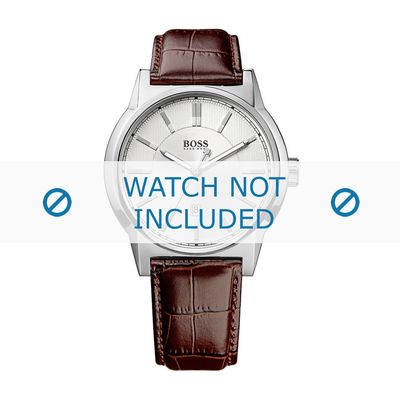 Horlogeband Hugo Boss HB-202-1-14-2580-HB1512912 Croco leder Bruin 22mm