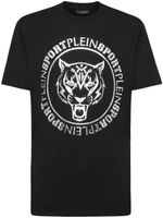 Plein Sport t-shirt en coton à logo SS imprimé - Noir