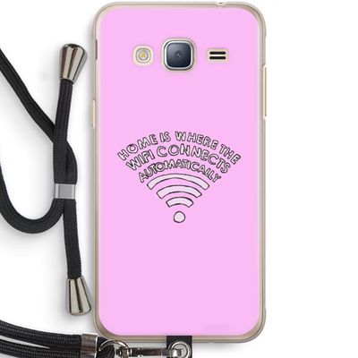 Home Is Where The Wifi Is: Samsung Galaxy J3 (2016) Transparant Hoesje met koord