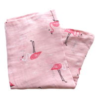 Swaddle hydrofiele doek - Flamingo roze - thumbnail