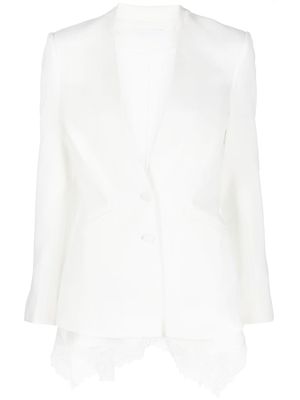 Simkhai blazer à design sans col - Blanc